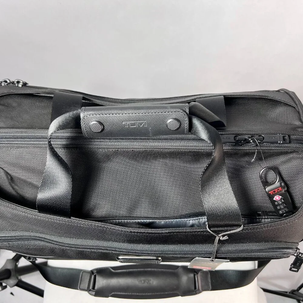 TUMI Alpha 3 Framed Soft Duffel, Black NWT